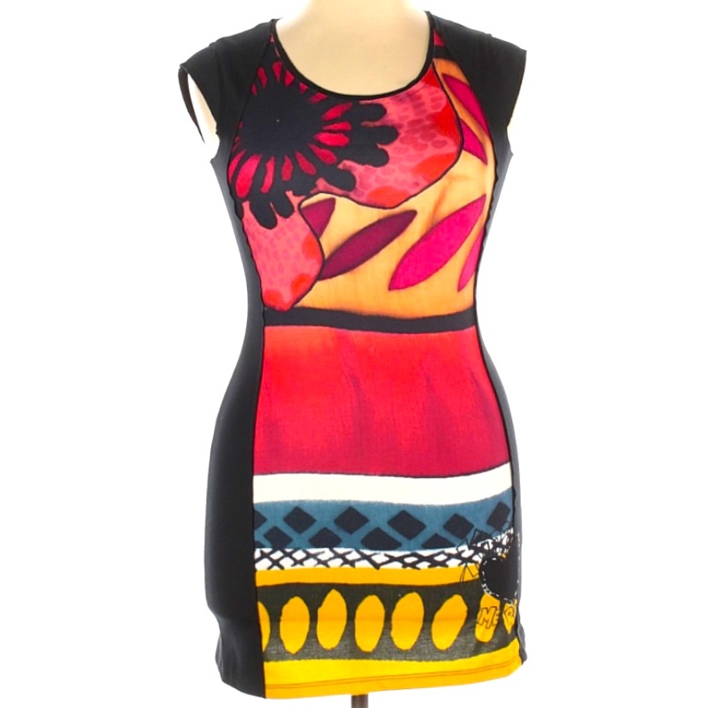 COPY - Desiguel KISS Me Baby colorful Print Mini Dress xl